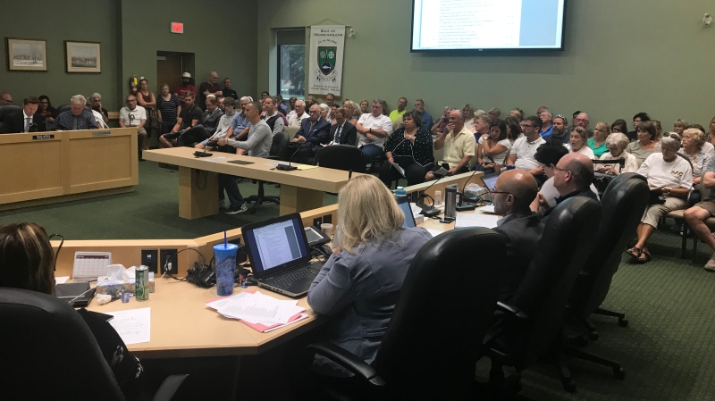 Tecumseh residents filled council chambers on September 10, 2019. (Angelo Aversa / CTV Windsor)