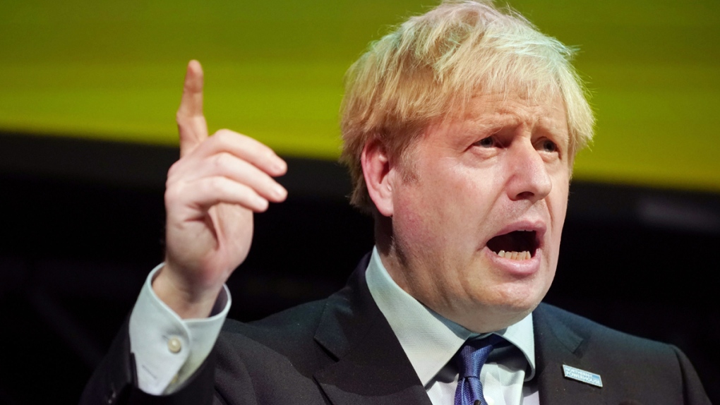 Britain's Prime Minister Boris Johnson speaks