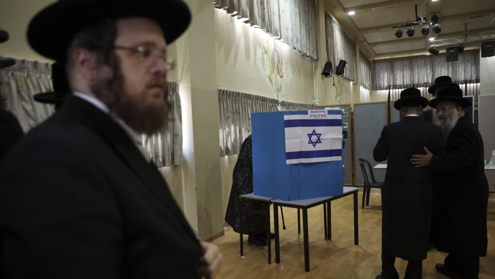 Voting in Bnei Brak, Israel