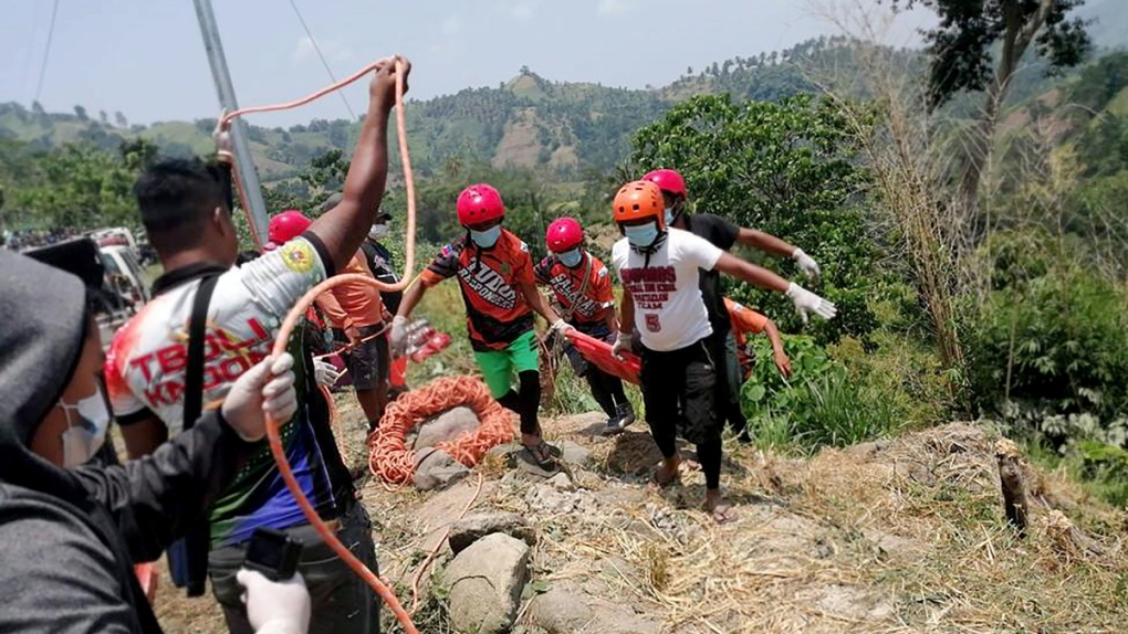 Retrieving the bodies of victims