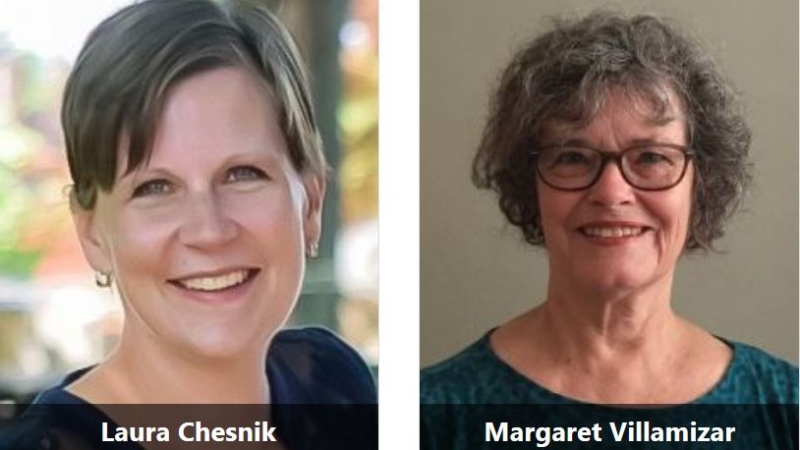 Marxist Leninist Party candidates Laura Chesnik and Margaret Villamizar. (Courtesy cpcml.ca)