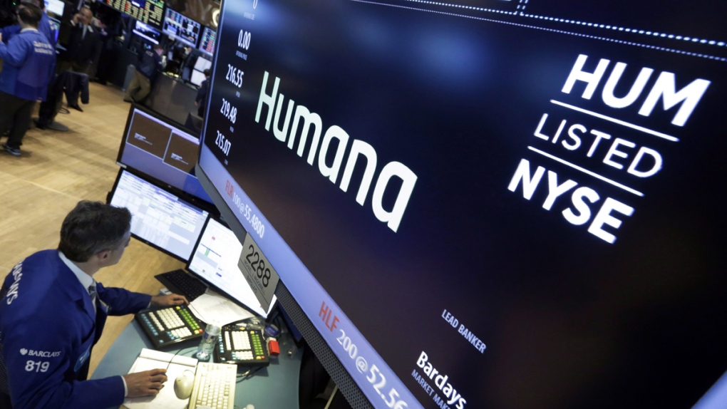 Humana on the floor of the New York Stock Exchange