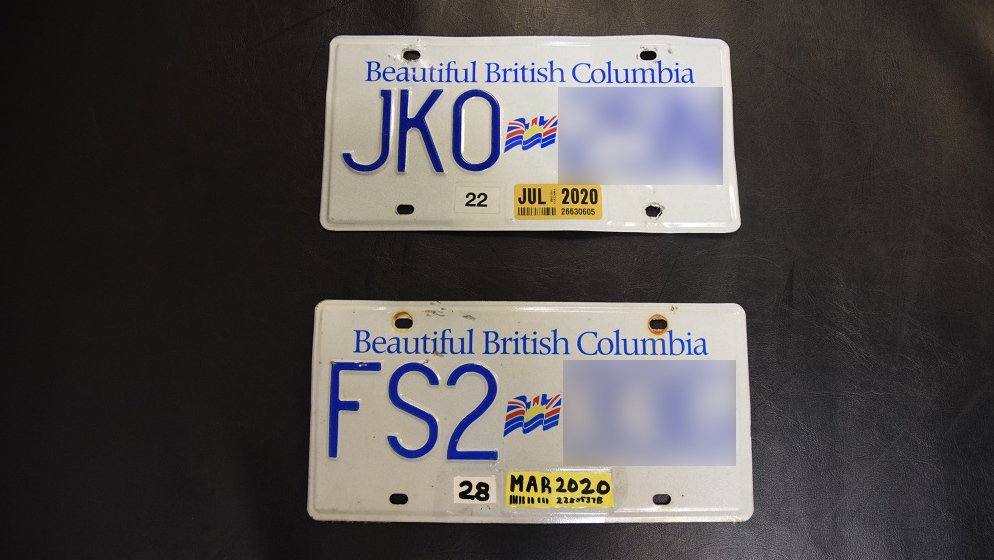 Coquitlam licence plates RCMP