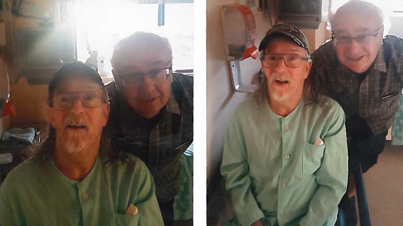 Alan Nichols, left, and his brother Gary appear in two undated images.