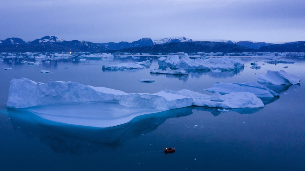 Icebergs near the town of Kulusuk, Greenland