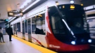 An east-bound OTrain pulls in to Rideau Station on the Confederation Line of the Light Rail Transit system in Ottawa, ON. (Brenda Woods/CTV Ottawa)