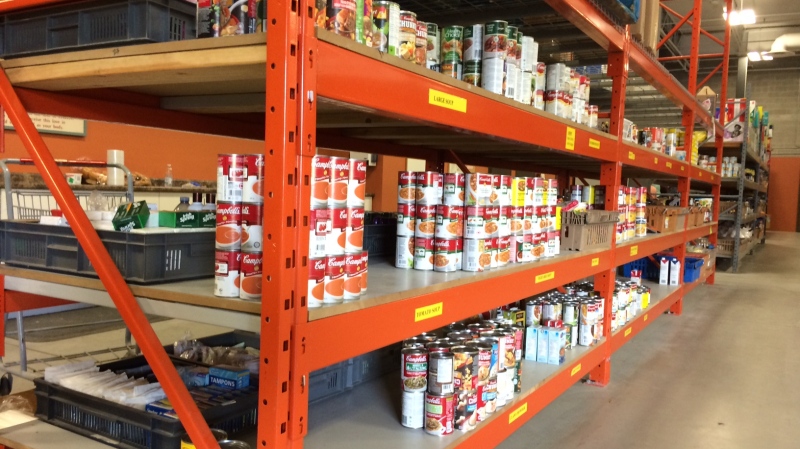 Shelves at the Barrie Food Bank are in need of replenishing on Wed., Sept. 25, 2019 (Rob Cooper/CTV News)