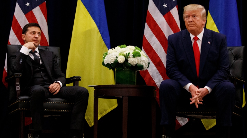 Donald Trump with Volodymyr Zelenskiy