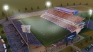 The design for the proposed CFL stadium in Shannon Park is seen. (Schooners Sports and Entertainment)