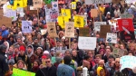 Thousands of students and other protesters descended on the Alberta legislature Friday as part of a worldwide movement to draw attention to climate change and encourage leaders to act. (CTV News Edmonton)