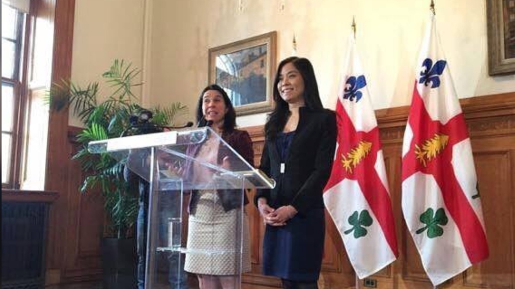 Mayor Valerie Plante and councillor Cathy Wong