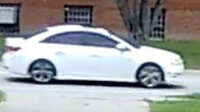 The suspect vehicle is described as a white smaller sized sedan with tinted windows. (Courtesy Windsor police) 