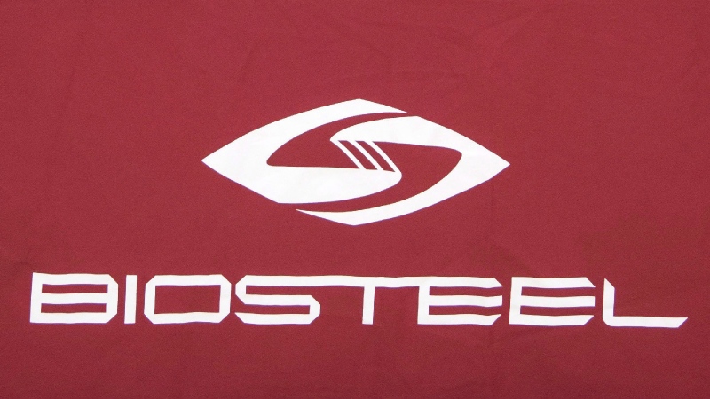 BioSteel sports drink logo is shown in Toronto on Tuesday, August 4, 2015. Canopy Growth Corp. has bought a majority stake in BioSteel Sports Nutrition Inc., a maker of sports nutrition products. (J.P. Moczulski/THE CANADIAN PRESS)