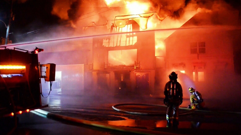 Fire destroys buildings in Canning, N.S.