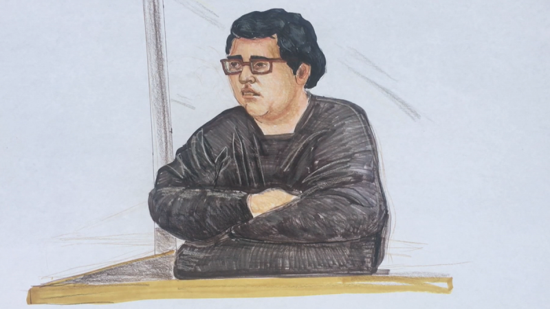 Gabriel Klein is shown in a court sketch on Oct. 7, 2019. 