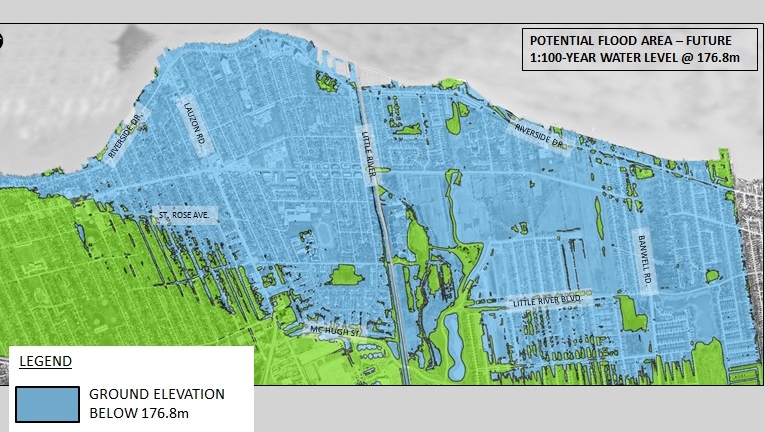 East Windsor flood plane map (Landmark Engineers/City of Windsor)