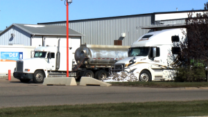 Much of Alberta's economy counts on the trucking industry, provincial officials say. (File)