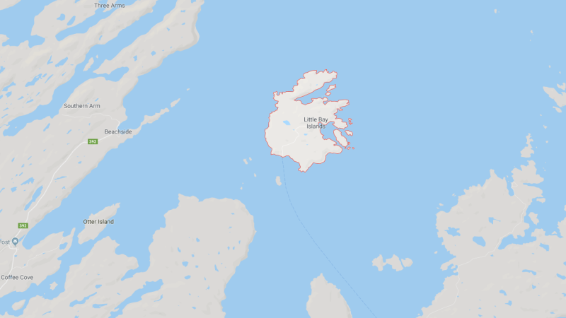 Little Bay Islands, N.L. is seen in this image from Google Maps. 