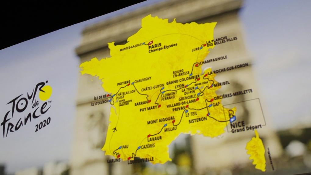 The roadmap of the Tour de France 2020