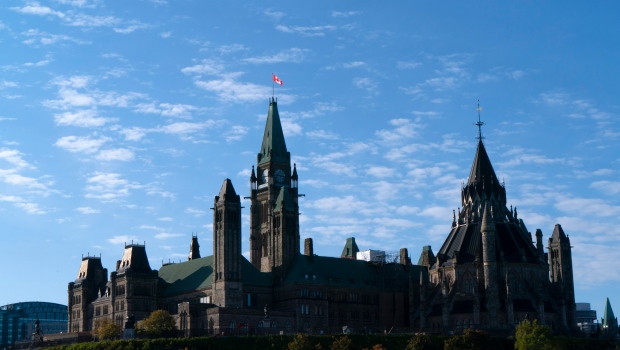 Parliament Hill is seen in Ottawa on Thursday, October 10, 2019. Canadian go to the polls on October 21 to elect a new federal government. THE CANADIAN PRESS/Paul Chiasson