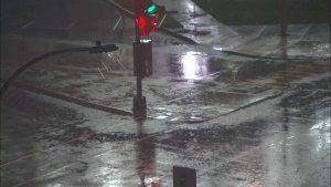 FILE PHOTO - Heavy rain falling in Montreal. (CTV News)