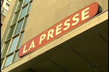 Montreal newspaper La Presse is threatening to close Dec. 1 if employees don't agree to cut costs (Sept. 3, 2009)