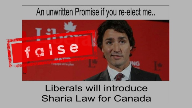 Anti-Muslim rhetoric targeting Liberal Leader Justin Trudeau has been shared by right-wing commenters online throughout the campaign, but long-standing rumours that Trudeau wants to implement Sharia law in Canada are unfounded. (CTV News)