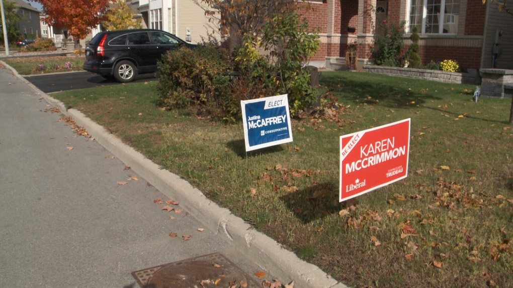 Signs on lawns