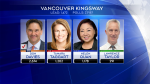 Results for Vancouver Kingsway are shown as of 8:30 p.m. Monday, Oct. 21, 2019.