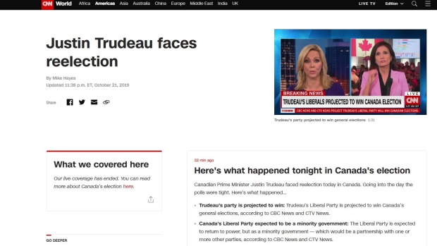 CNN live-blogged Canada's election night.