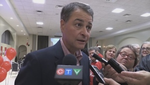 WATCH: Reaction from Nipissing-Timiskaming Liberal incumbent Anthony Rota on his re-election. (Eric Taschner/CTV Northern Ontario)