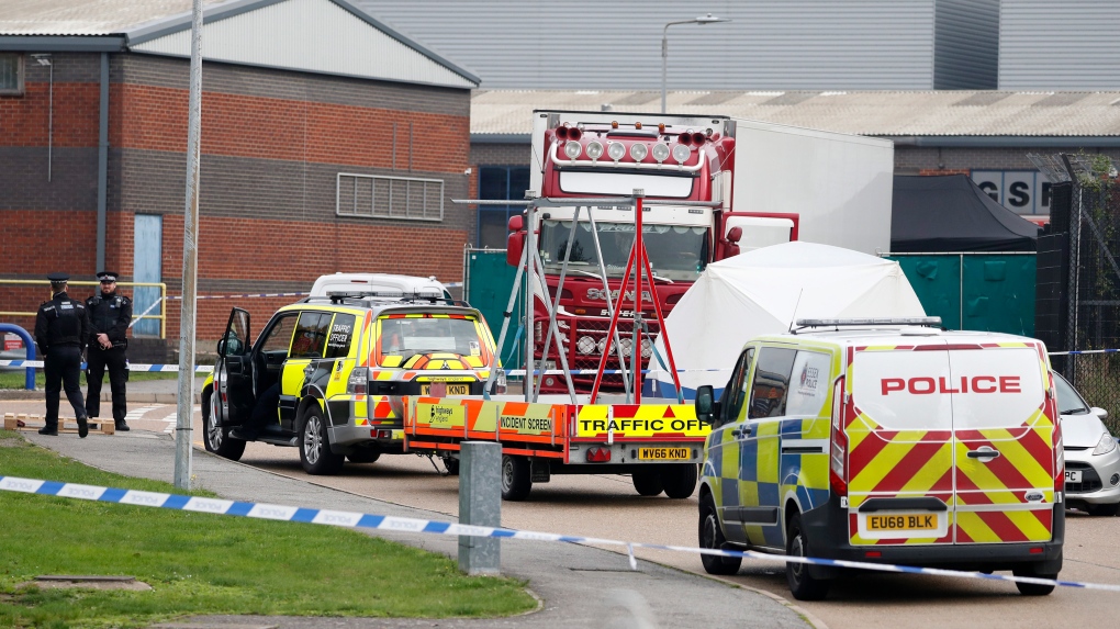 39 bodies found inside truck container in U.K.