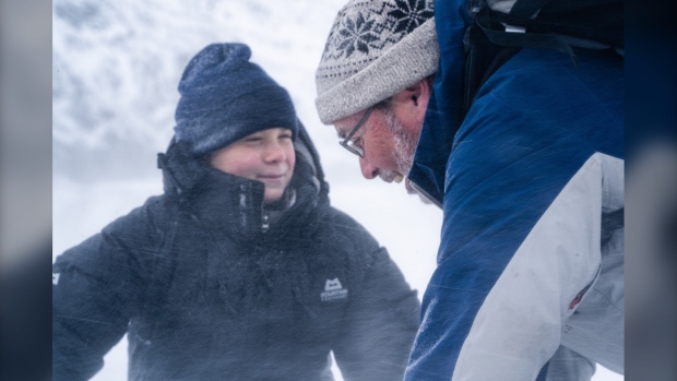 Greta Thunberg witnesses Athabasca Glacier's decline as part of Alberta visit - CTV News