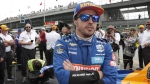 Fernando Alonso during qualifications for the Indianapolis 500 IndyCar auto race, on May 19, 2019. (Michael Conroy / AP)