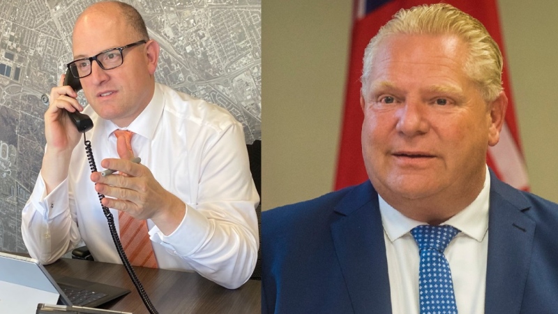 Drew Dilkens and Doug Ford have a conversation about the future of health care in Windsor-Essex (Drew Dilkens/Doug Ford)