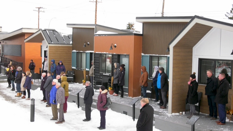 Homes For Heroes, a complex of 15 tiny homes, is now complete with most residents set to move in on the weekend.