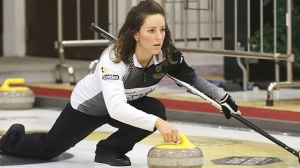 Curler Aly Jenkins is seen in this undated handout photo. There's been an outpouring of love and support for a promising Saskatchewan curler who died this week from complications that arose during the birth of her third child. Aly Jenkins, a member of Sherry Anderson's rink, died Sunday during childbirth at the age of 30. Doctors determined amniotic fluid had entered her blood stream, setting off a rare amniotic fluid embolism. Her heart eventually gave out.Team Anderson / THE CANADIAN PRESS

