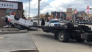 Emergency vehicles are on scene of a crash on Tecumseh Road at Bernard Road in Windsor, Ont. on Sunday, Nov. 3, 2019.
(Ricardo Veneza / CTV Windsor) 
