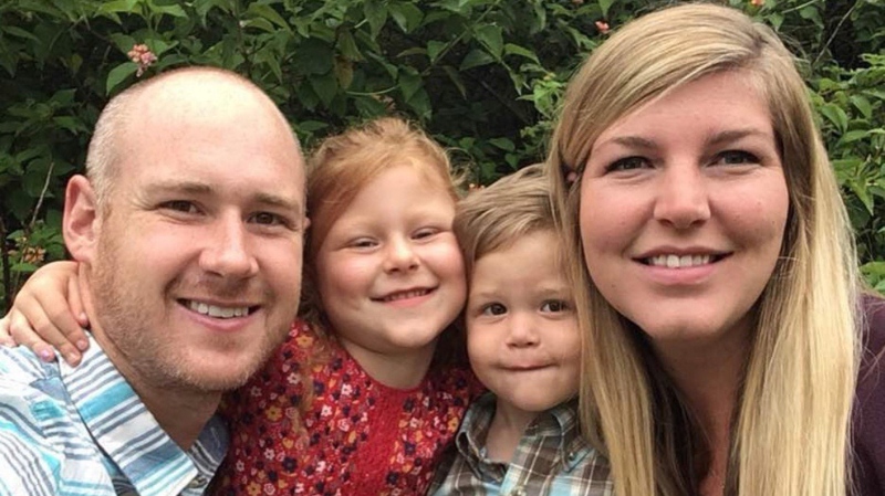 From left to right: Brendan, Evelyn, Colton and Melissa Perrott are shown in a photo posted to a GoFundMe campaign. The family of four was killed in a head-on crash in Swaziland, Africa. 