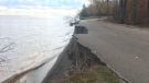 Erosion along Lake Erie in Wheatley Provincial Park on Tuesday, Nov. 5, 2019. (Chris Campbell / CTV Windsor)