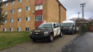 Cape Breton Regional Police respond to a suspicious death at an apartment in Sydney in November 2019.