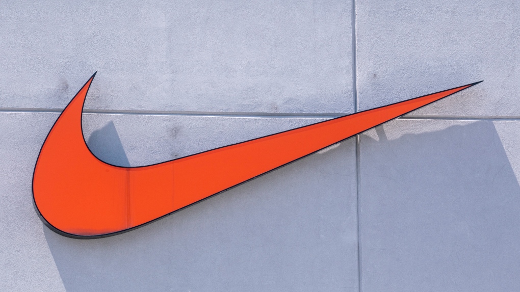 nike logo on the right