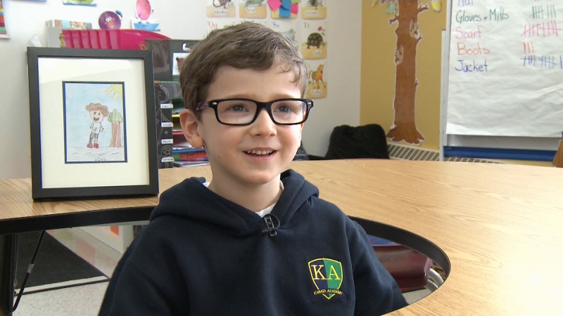 Young Kanata boy captivated by Terry Fox