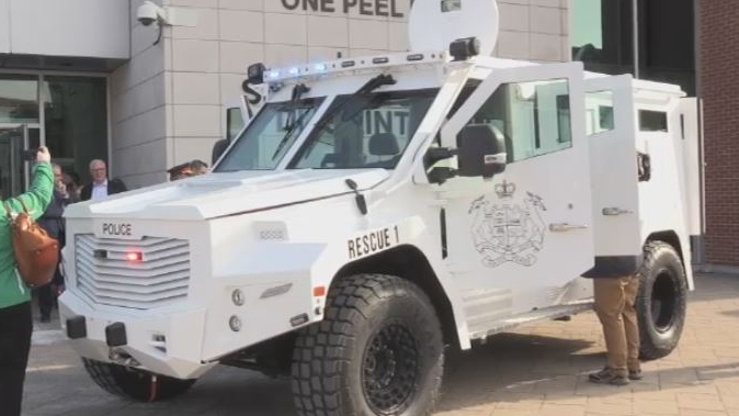 This 10-passenger armoured rescue vehicle has been donated to the Saint John Police Force. 