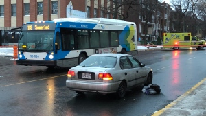 A pedestrian is in critical condition after being hit by a car in Montreal's NDG neighbourhood.