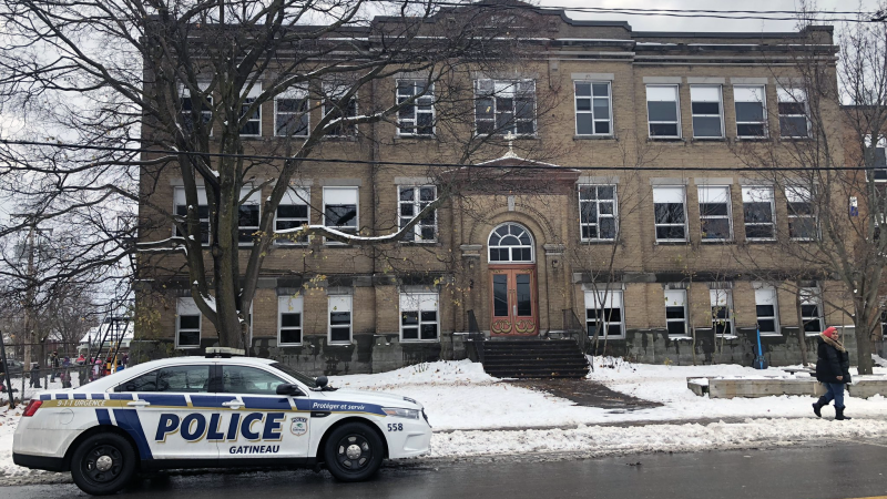 Students at Ecole Saint-Jean Bosco in Gatineau were sent to hospital with symptoms of headaches and nausea after reports of strange fujmes aboard their school bus. (CTV Ottawa)