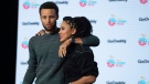 IMAGE DISTRIBUTED FOR GODADDY - Stephen Curry and Ayesha Curry launch the new Eat. Learn. Play. foundation website (www.eatlearnplay.org) powered by GoDaddy at the Midway on Tuesday, Sept. 17, 2019, in San Francisco. (Photo by Don Feria/Invision for GoDaddy/AP Images)