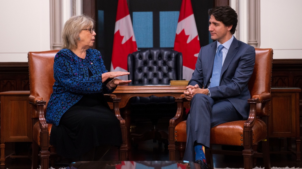 Elizabeth May meets with Prime Minister Trudeau