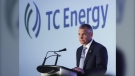 TC Energy CEO Russ Girling addresses the company's annual meeting after shareholders approved a name change to TC Energy in Calgary, Friday, May 3, 2019. THE CANADIAN PRESS/Jeff McIntosh