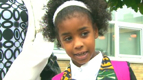 This young student wants to learn about her culture at the Africentric Alternative School.